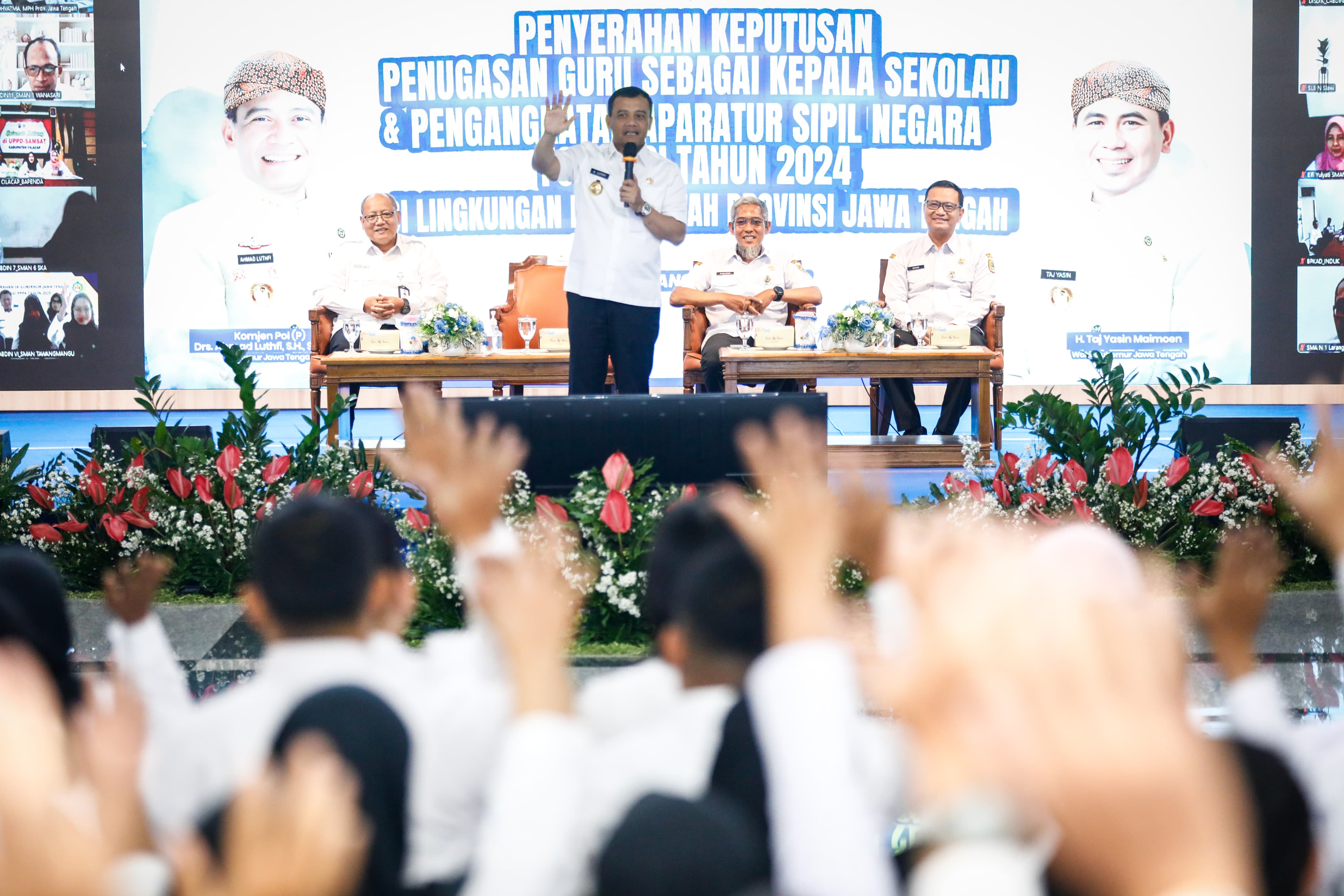 Penyerahan Keputusan Penugasan Guru Sebagai Kepala Sekolah dan Pengangkatan Aparatur Sipil Negara Formasi Tahun 2024 di Lingkungan Pemerintah Provinsi Jawa Tengah