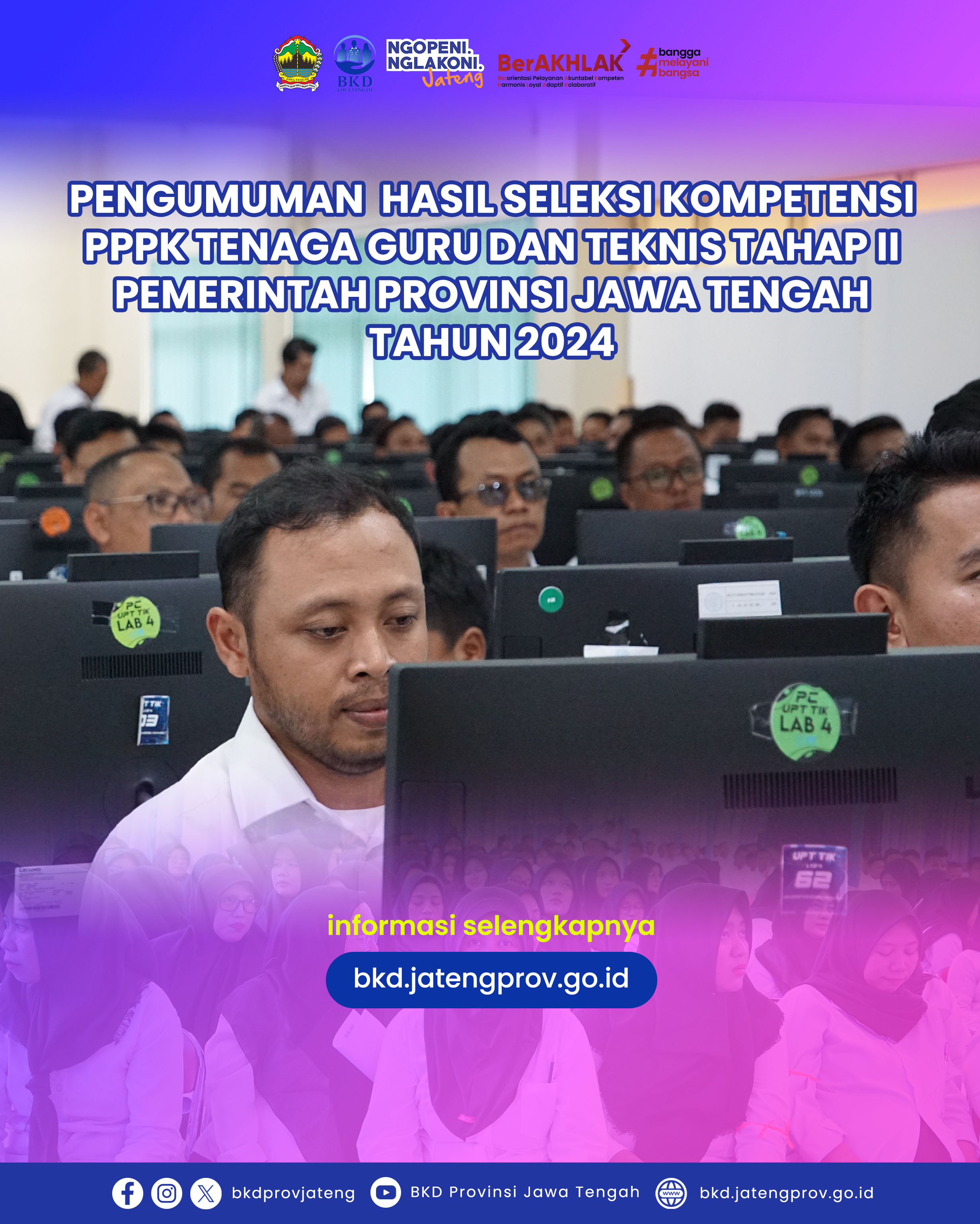 Pengumuman Hasil Seleksi Kompetensi PPPK Tenaga Guru dan Teknis Tahap II Pemerintah Provinsi Jawa Tengah Tahun 2024