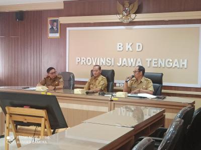 Sharing Session BKPSDM Kab. Brebes di BKD Provinsi Jawa Tengah terkait Pelaksanaan Seleksi CASN 
